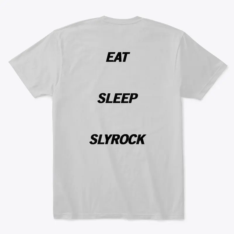 Eat Sleep SLYROCK Tee classsic logo